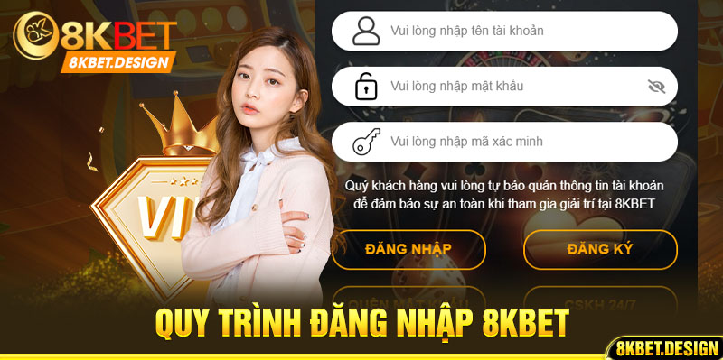 Quy trình đăng nhập 8KBET